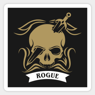 Rogue Hardcore Skull RPG Dungeons Crawler and Dragons Slayer Magnet